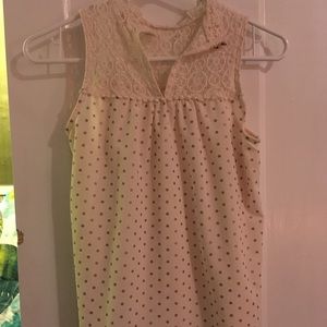 Off white sleeveless top